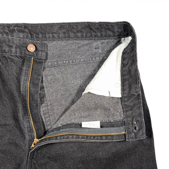 Vintage Levis 550 Jeans Mens 36x32 Black Denim Tapered Fit Canada 38x32 Tag 90s - Picture 4 of 10